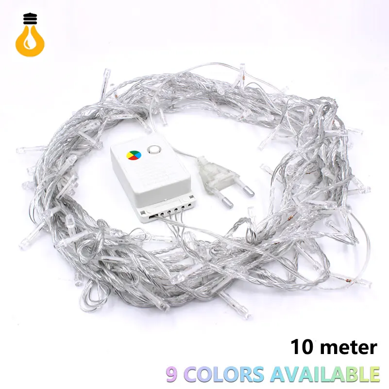 Новинка 2017 1 шт. 10 м Светодиодные строковый свет rgb цвет 100led 110 V 220 Украшение