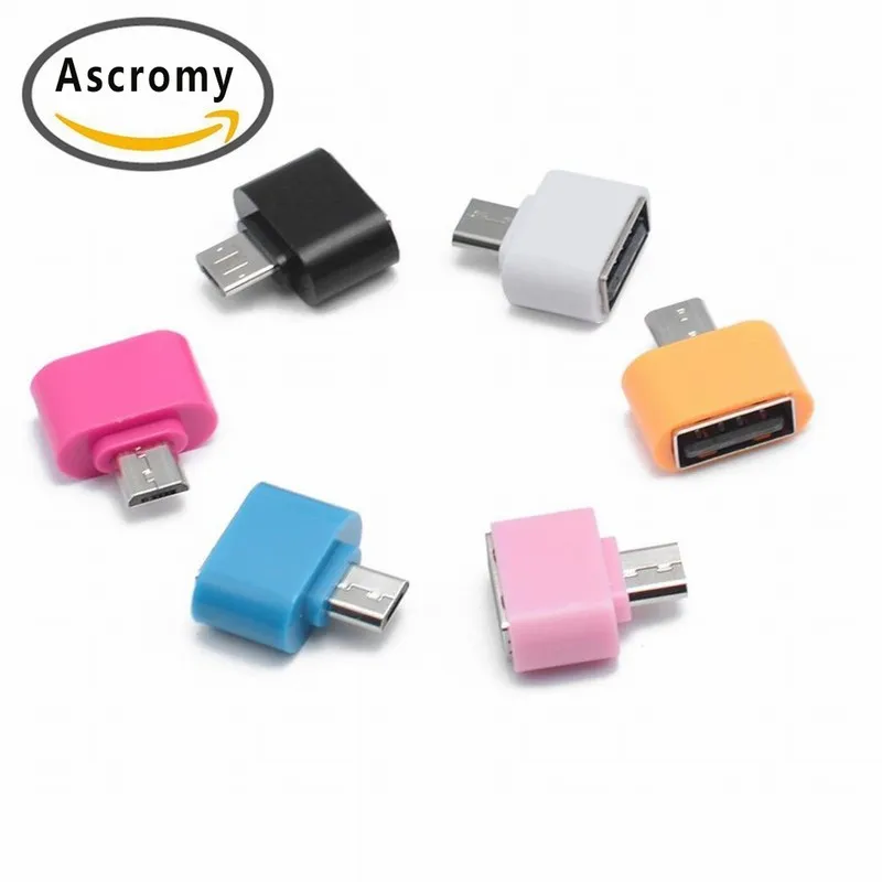Ascromy 10 шт. сотовый телефон MicroUSB к USB OTG мини адаптер конвертер для Android-смартфон Samsung