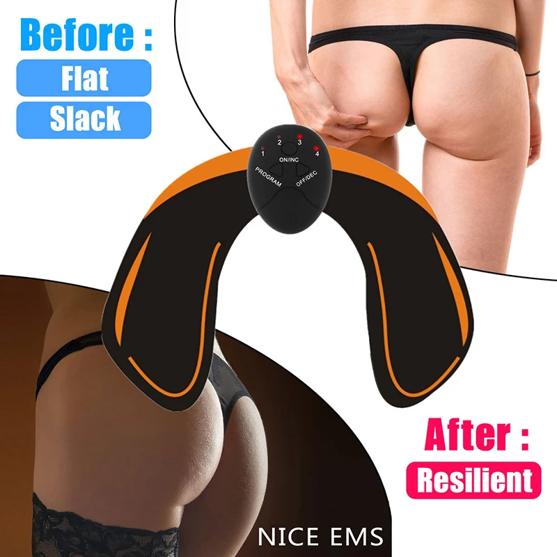EMS Hip Trainer Muscle Stimulator ABS Fitness Buttocks Butt Lifting Buttock Toner Slimming Massager Unisex |