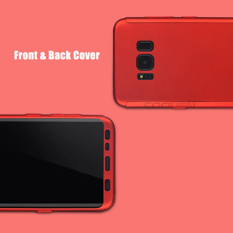 COQUEN 360 Full Cover Shockproof Phone Case For Samsung Galaxy S7 Edge S6 Body S8 Note 8 9 S9 Plus On |