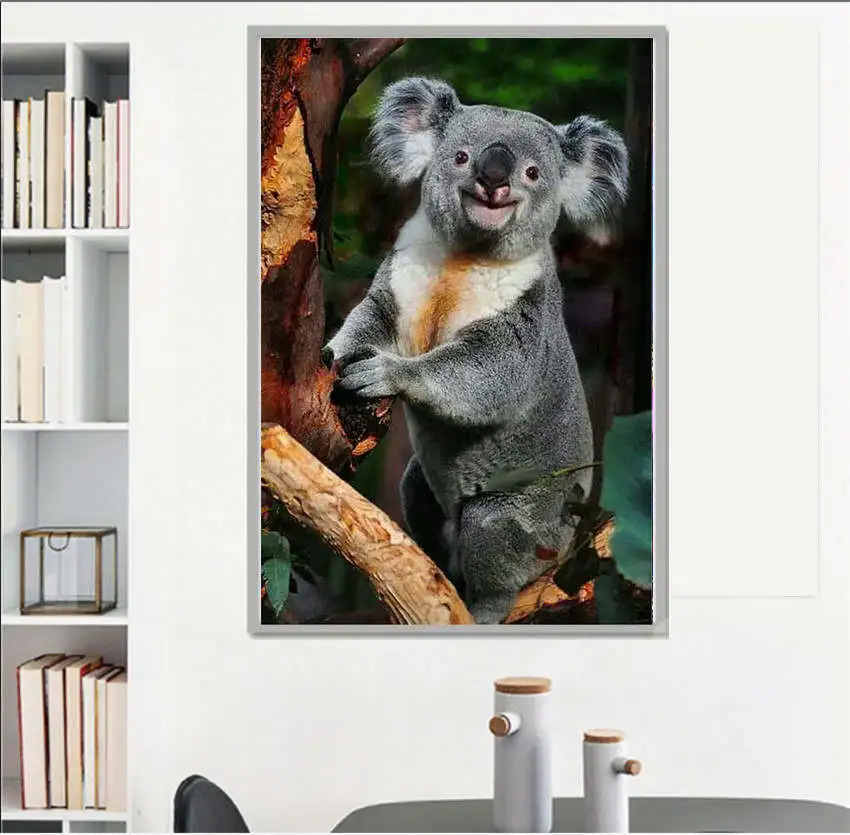 Алмазная вышивка Koala картина с квадратными стразами 5d мозаика для домашнего