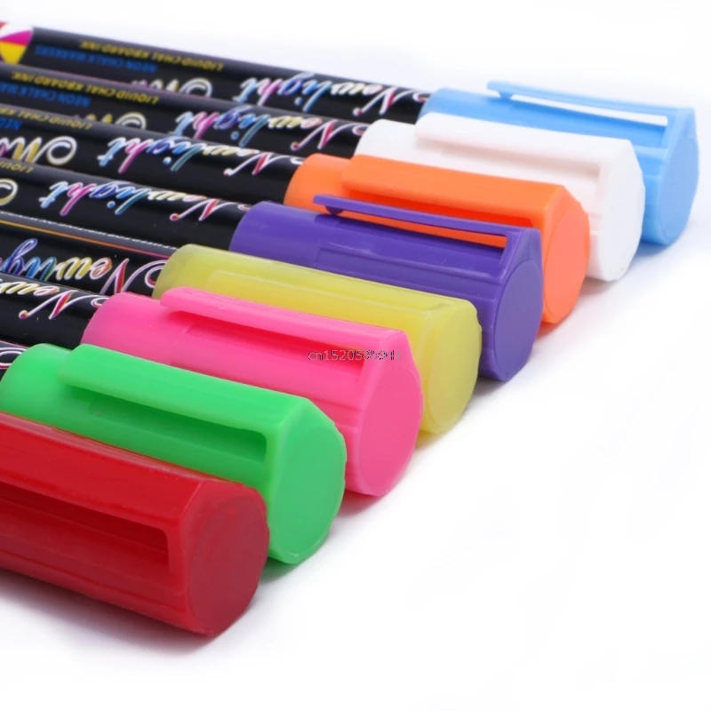 

8 Colors Chalk Markers Chalkboard Erasable Dustless Water-Based Non-Toxic Liquid Pens Set