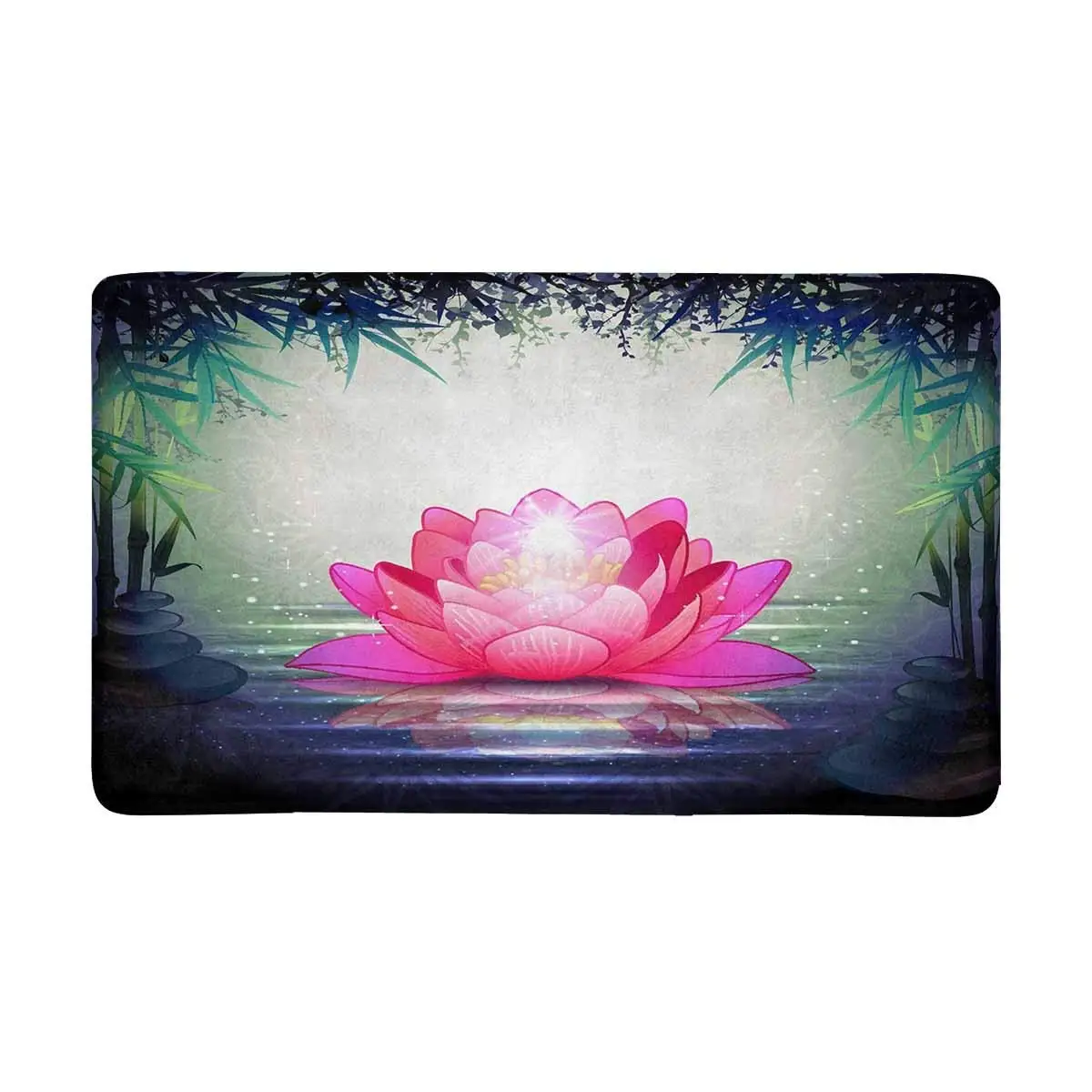 Lotus Flower in Tranquil Zen садовый домашний коврик для входной двери нескользящий ковер