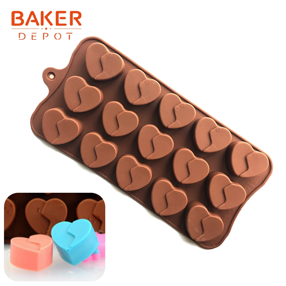 BAKER DEPOT силиконовая Плесень для шоколада в форме сердечка, для конфет помадка форма для торта выпечки силиконовые формы jello бисквит форма для льда