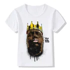Детские футболки большого размера с изображением американской рок-звезды в стиле хип-хоп, детская одежда для мальчиков и девочек, повседневные топы, HKP456