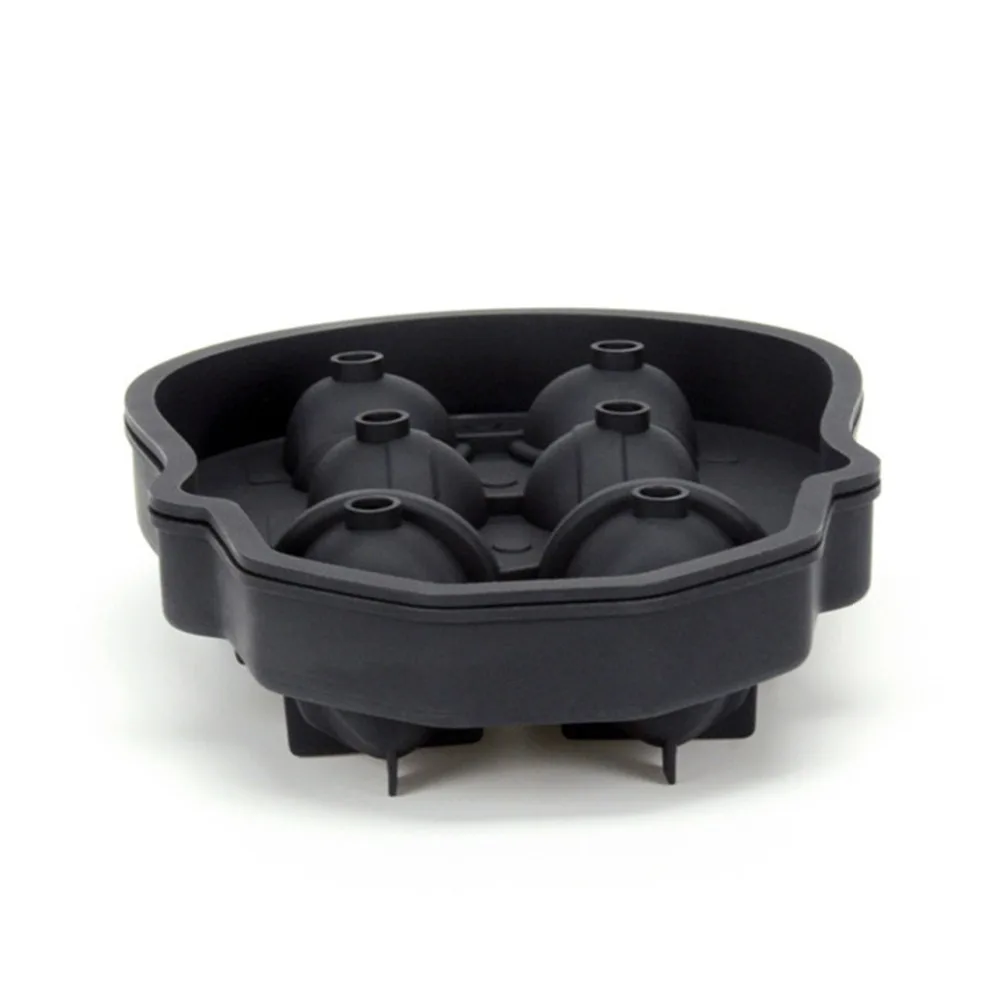 Силиконовая форма с 6 отверстиями для маленьких напитков виски черепа льда