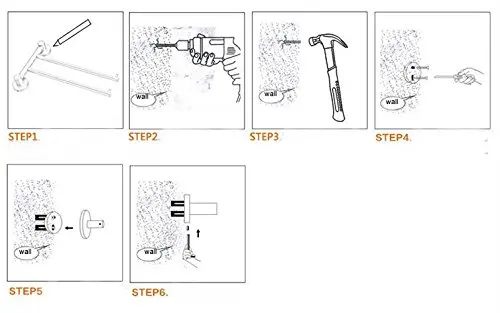 Поворотный держатель для полотенец настенный с 4 рукоятками вращающийся из