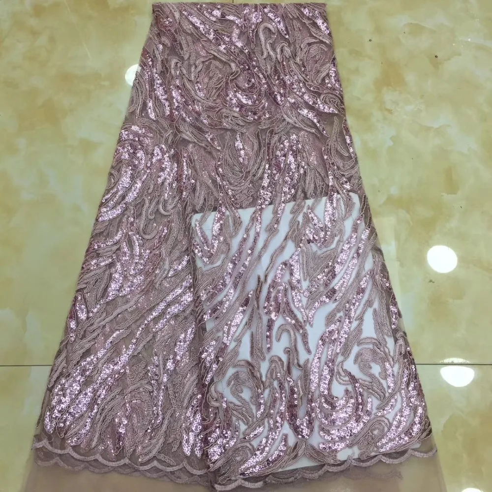 High Quality Nigerian Lace Fabrics Cheap Price Party Dress Tulle African Embroidered Mesh with Sequins | Дом и сад