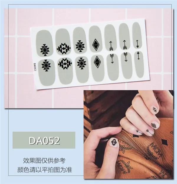 52 14 шт./компл. 31 Цвета ногтей Стикеры s DIY Nail Art Наклейки плотная Стикеры s самостоятельно аппарат для крепления на гвоздях и Стикеры Обертывания украшения для Красота - Цвет: 52