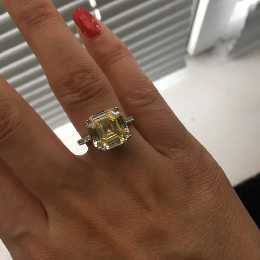 Женские кольца с квадратным фианитом Funmode желтое ювелирное изделие в подарок