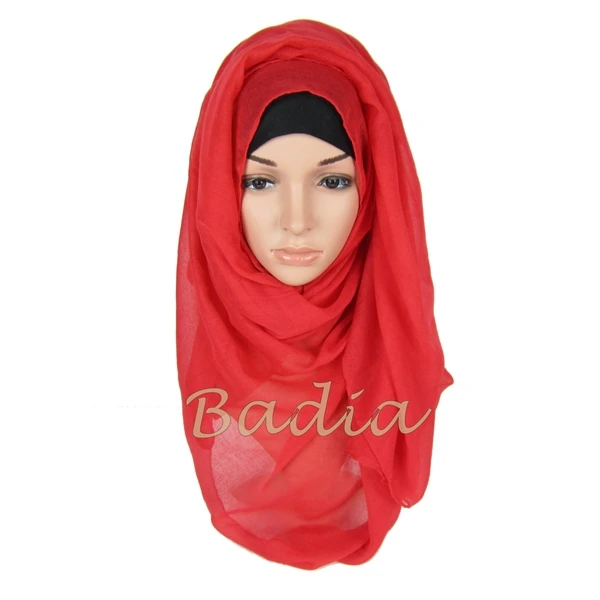 Цельная искусственная модная мусульманская вуаль мусульманские головные