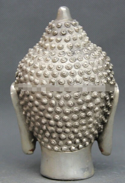 SCY 1031 + Тибет буддизм серебро Шакьямуни Амитабха статуя головы Будды|statue head|statue