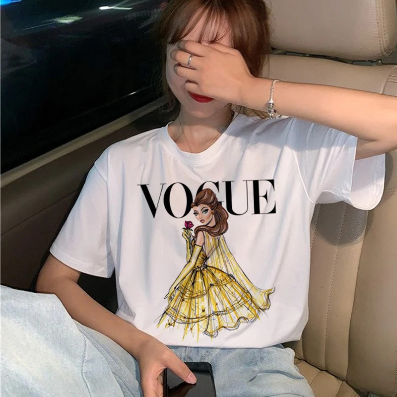 Vogue Princess футболка Женская Harajuku Ullzang графическая футболка Забавный мультфильм 90s футболка эстетический корейский стиль Топ Тройники женские