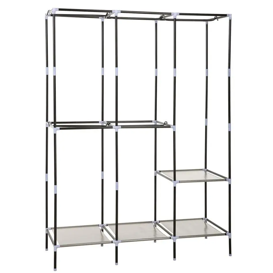 Портативный шкаф для одежды с двойным стержнем органайзер хранения