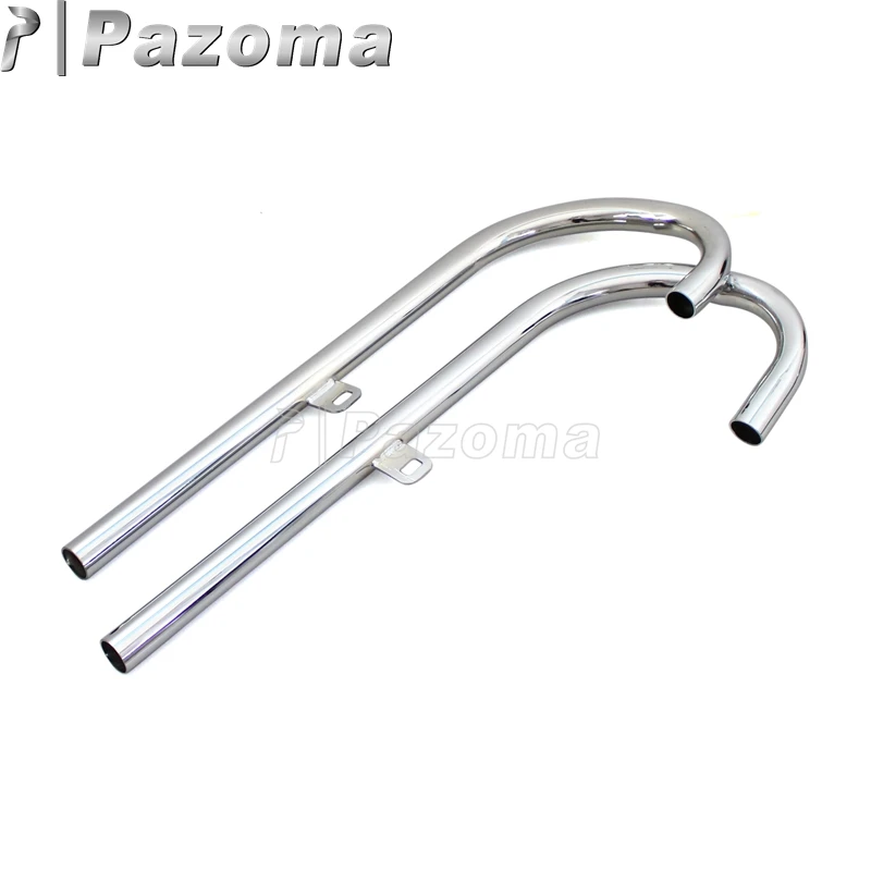 

24HP Motorcycle Exhaust Muffler Chrome Steel Silencer Front Muffler Tube Pipe For BMW K750 M1 M72 R71 R12 Dnepr MT12 Accessories