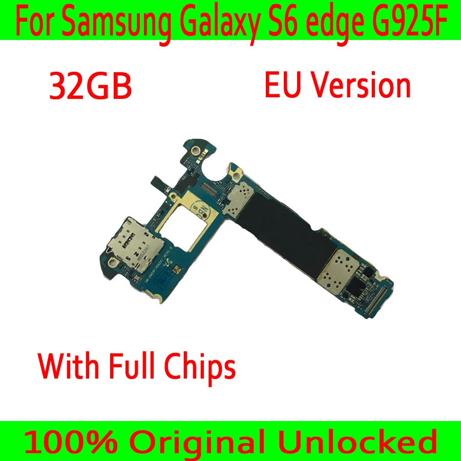 Версия ЕС для Samsung Galaxy S6 edge G925F материнская плата с системой Android оригинальная