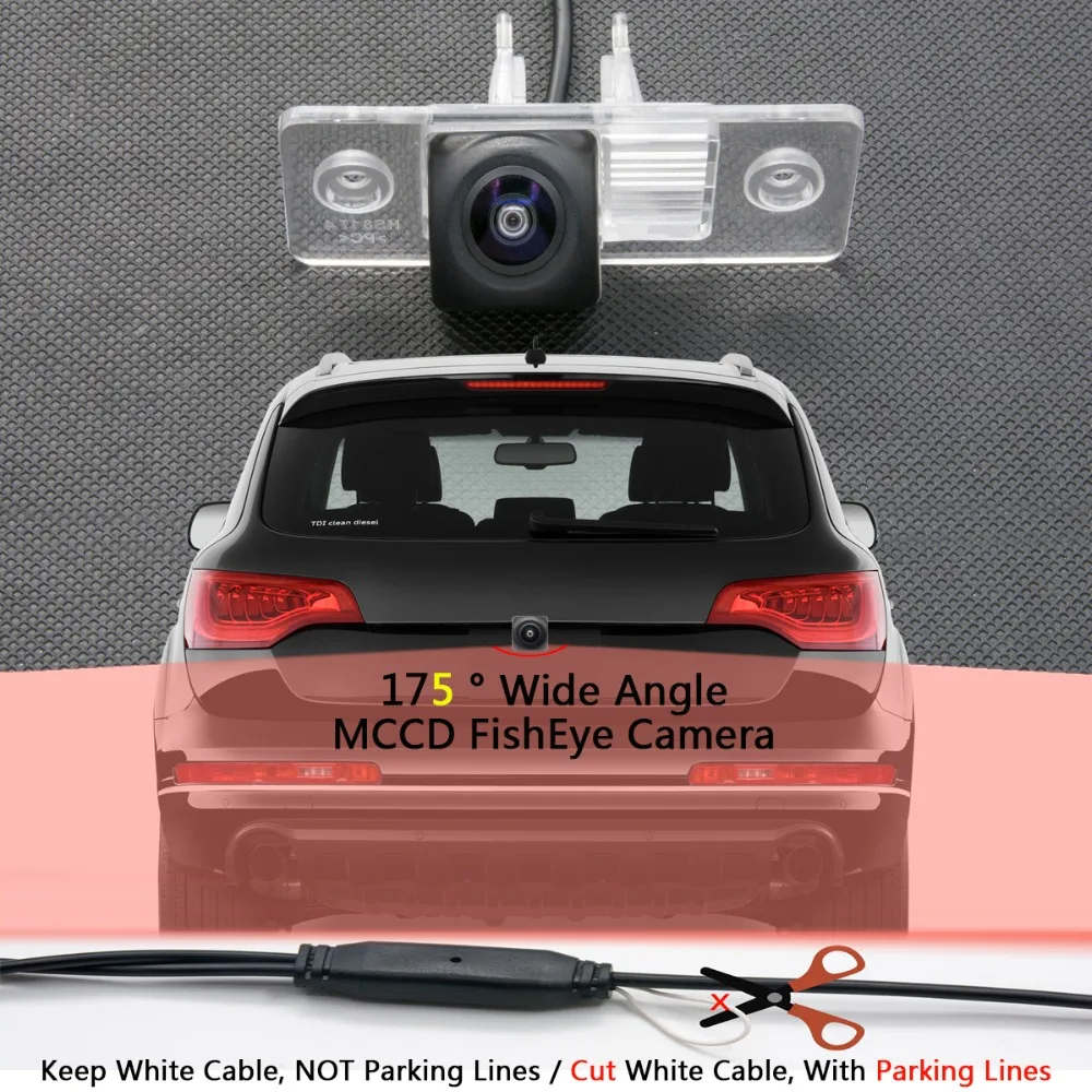 Автомобильная камера заднего вида Fisheye MCCD 175 градусов для Volkswagen VW Touareg Tiguan Passat B5 B6
