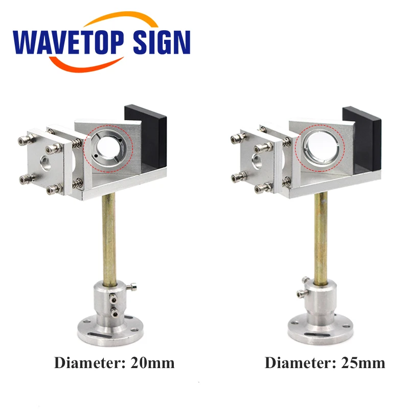 WaveTopSign Beam Combiner Set 20/25mm ZnSe Laser Beam Combiner+ Mount+ Laser Pointer for CO2 Laser Engraving Cutting Machine
