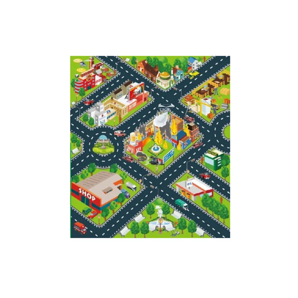 Дорожный игровой коврик детский коврик для игр с автомобилями и коврик для игрушек домашний современный коврик Домашний Декор Детский игровой коврик