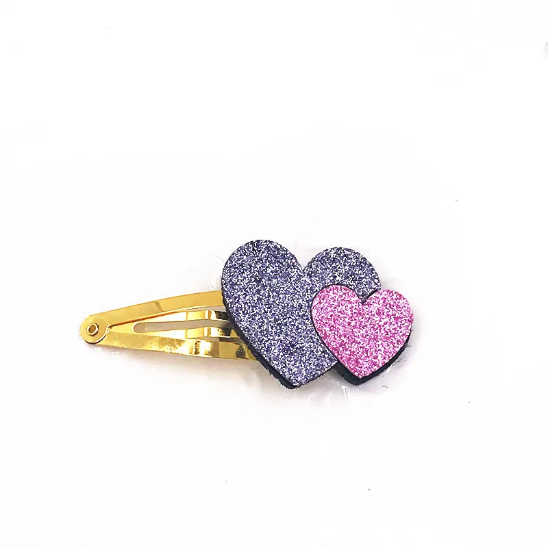 1 шт. заколки для волос в форме сердца цветные металлические маленьких детей