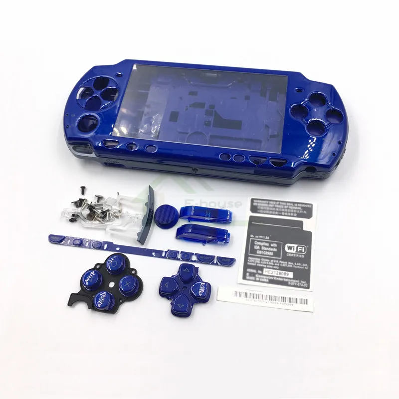 E-домик для Оборудование для PSP 2000 Оборудование для PSP 2000 игровой консоли полный набор В виде ракушки Корпус чехол с Пуговицы комплект Замена