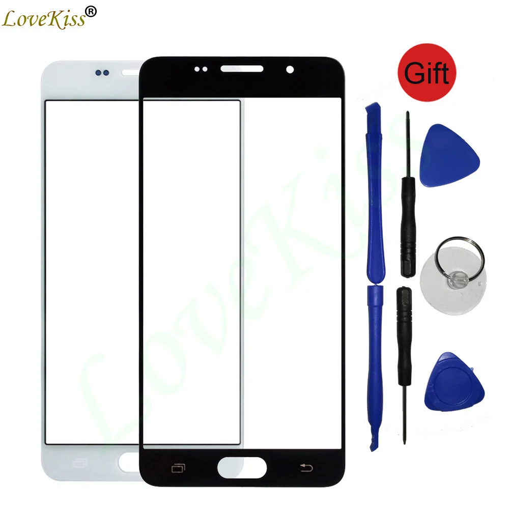 Для samsung Galaxy A3 A5 A300F A500F A310 A310F A510 A510F Сенсорная панель передняя внешняя стеклянная крышка для объектива Замена