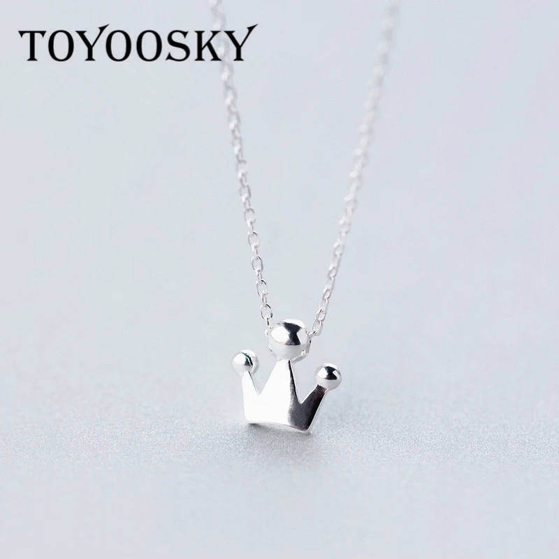 Женское винтажное ожерелье TOYOOSKY из 100% серебра 925 пробы с подвеской в виде короны |