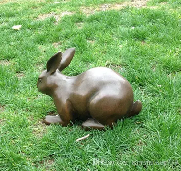 Art Deco Sculpture Two Lovely Rabbits Bronze Statue | Дом и сад