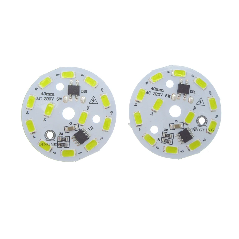 50 шт. 220 В SMD5730 светодиодный 3 Вт 5 Вт 7 Вт 10 Вт 12 Вт 15 Вт 18 Вт 24 Вт белый/теплый белый светодиодный светильник PCB интегрированный Смарт IC драйвер лампы пластины