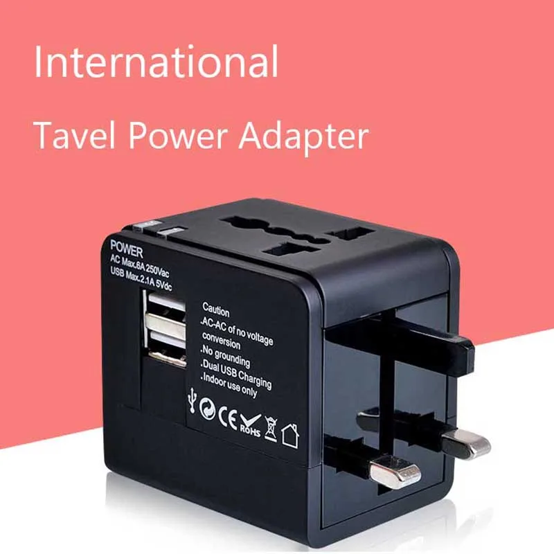 Универсальный USB Подключите адаптер для путешествий телефона Зарядное