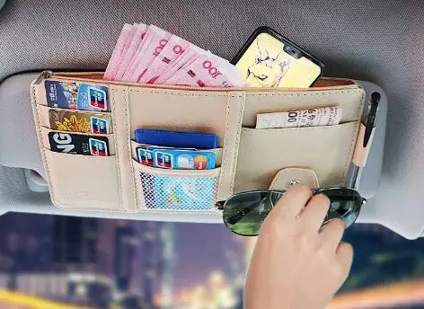 Автомобильный CD Солнцезащитный козырек Чехол для карт держатель хранения клипер