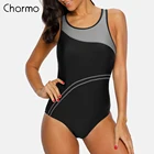Charmo цельный женский спортивный купальник Спортивный купальник лоскутный купальник полосатый купальник женское бикини пляжная одежда купальный костюм