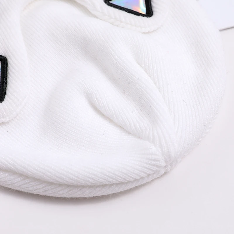 

embroidery big eyes beanie shining cat ears knitting hat cute cartoon cat face gorro