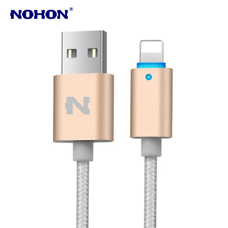 NOHON 1 5 м USB кабель для зарядки данных iPhone XS Max XR X Smart LED Light кабели 5S 6 6S 7 8 Plus iPad mini 2