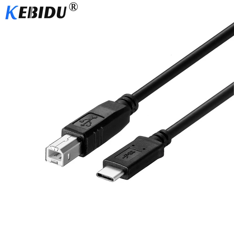 Kebidu USB кабель для передачи данных C 3 1 Type разъем 2 0 B Тип Мужской смартфона принтер