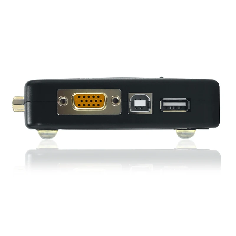 EKL 2 порта KVM USB VGA переключатель коробка с кнопкой управления включает кабель