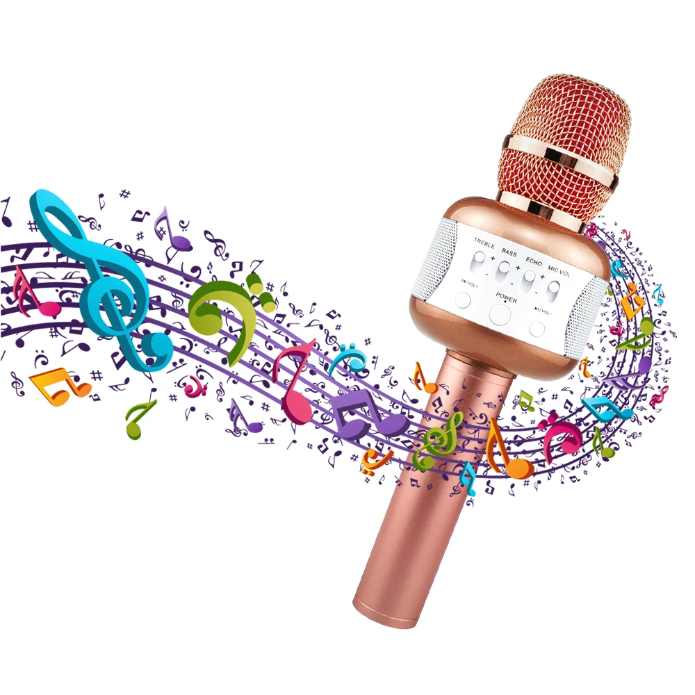 Микрофон профессиональный беспроводной караоке Mikrofon Microfone Bluetooth динамик KTV