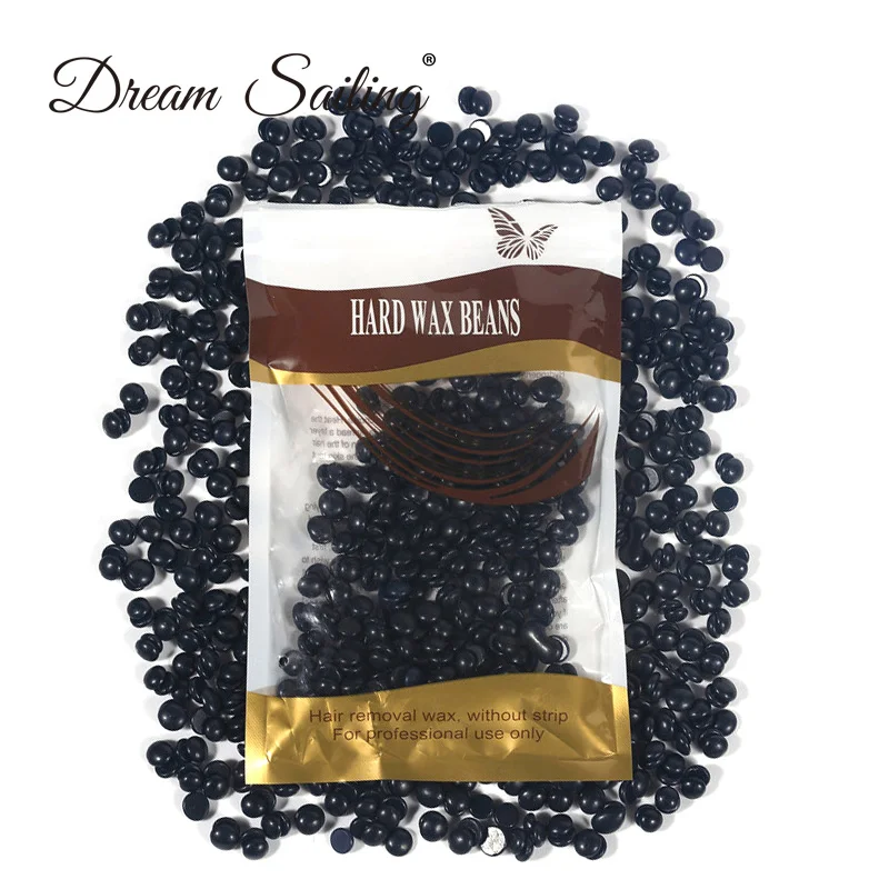Black-100g Восковые бобы 100 г крем для удаления волос с горячей пленкой твердый воск без полосок для депиляции бикини бразильский воск для тела бобы - Цвет: Black-100g