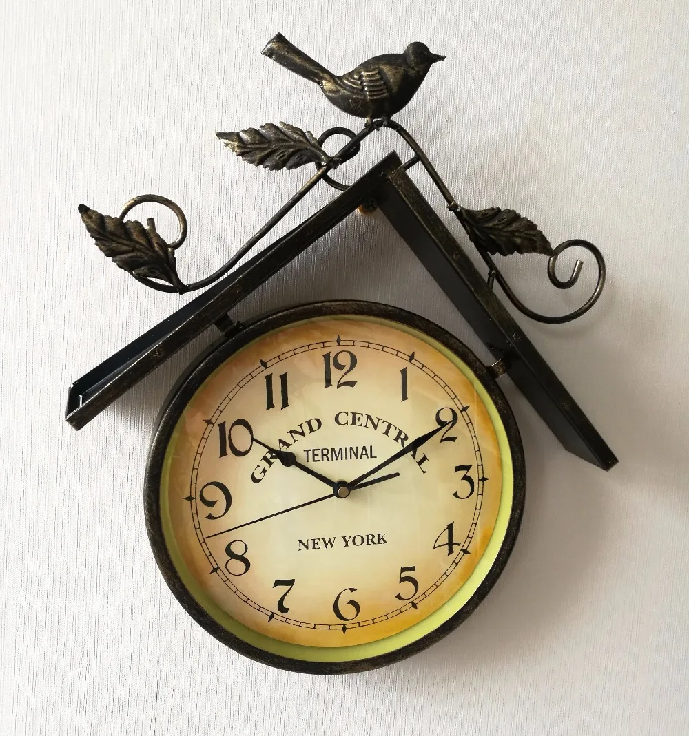 Американская сельская местность Ретро кованого железа домик для птиц настенные