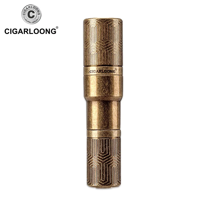 Bronze CIGARLOONG сигары удар сигары ножницы размер 2 Функция портативный сверло для сигары отверстие с роскошной подарочной коробкой CZ-400 - Цвет: Bronze