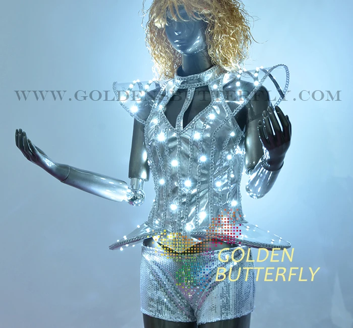 Светодиодные костюмы светящиеся светящаяся светодиодная одежда 2017 горячая мода