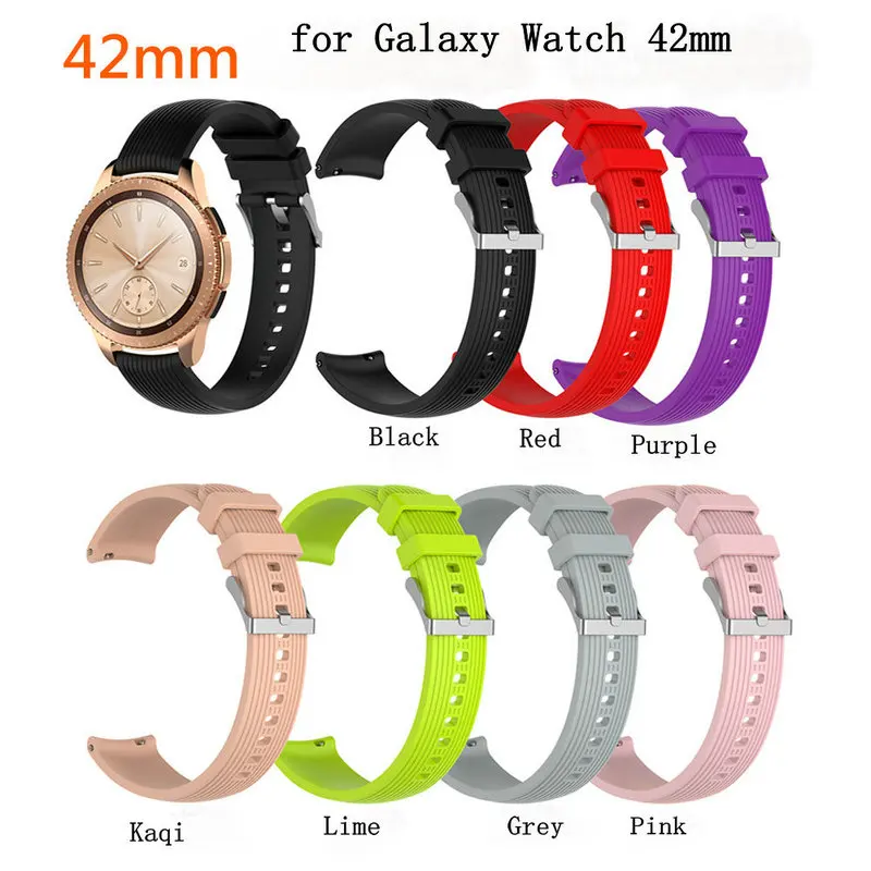 Odog 20 мм ремешок для Samsung Gear Sport S2 мягкий силиконовый сменный Galaxy Watch 42 2018