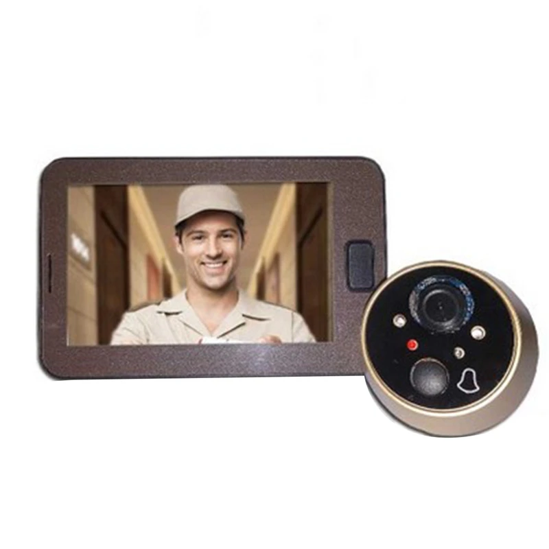 Широкоугольный видео цветной экран дверной глазок камера 4 3 дюйма со