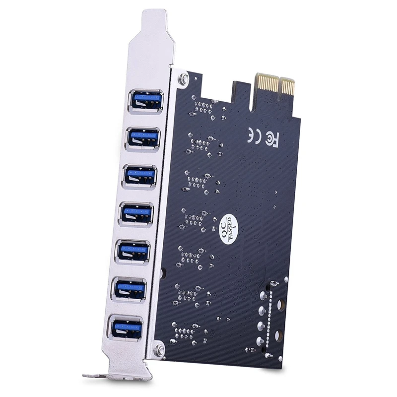 7 портовая карта расширения Superspeed USB 3 0 PCI E Express с 4 контактным разъемом питания 5 В