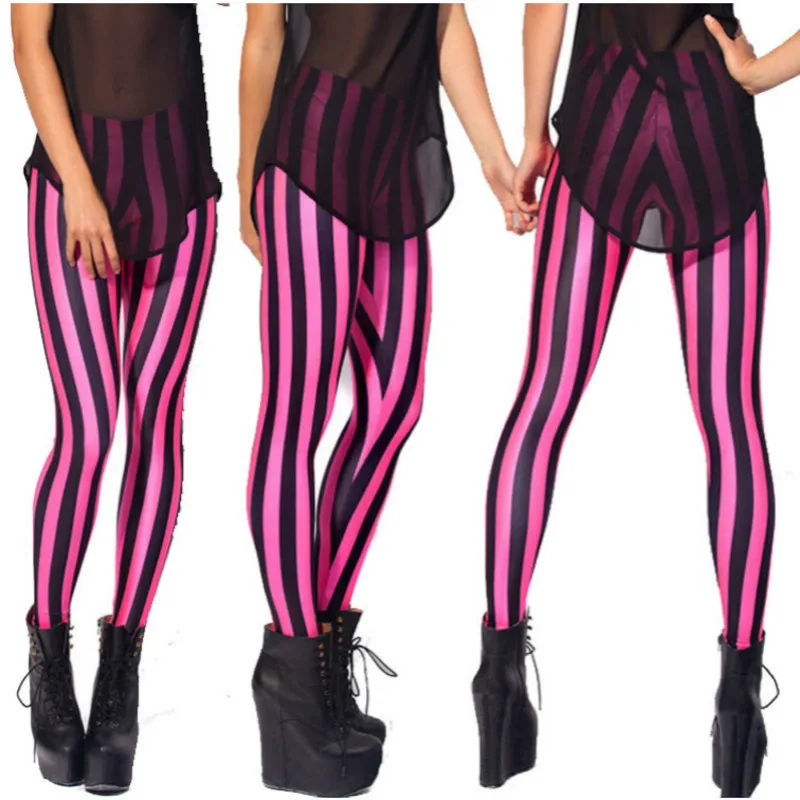 Женские тонкие повседневные обтягивающие брюки в полоску с вертикальным принтом