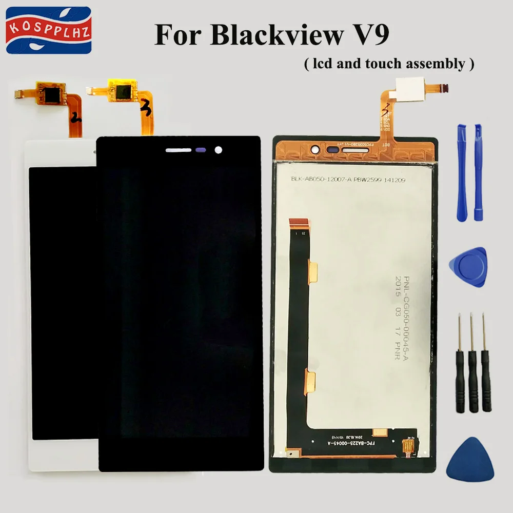 

100% Новый оригинальный сенсорный ЖК-экран KOSPPLHZ 5,0 "для Blackview V9 + 1920X1080p ЖК-дисплей в сборе, замена, ремонт, панель, стекло + Инструменты