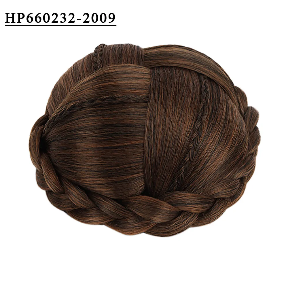 HP660232-2009 Красота вьющиеся шиньон черный коричневый блондин орешник Омбре Женские синтетические волосы пучок для наращивания Резиновая лента высокотемпературное волокно - Цвет: HP660232-2009