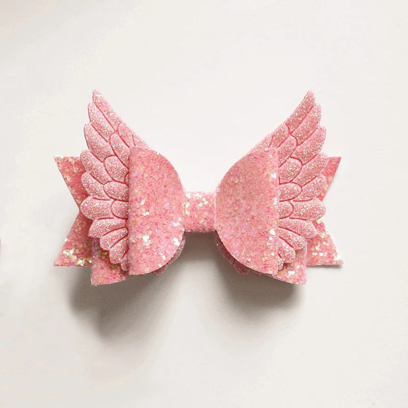 Заколки для волос 6 шт./компл. с блестящими крыльями из синтетической кожи |