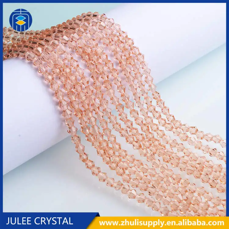 A3-C008 JuleeCrystal красный цвет бусины оптом 4 мм Хрустальные стеклянные Биконусы бусины для изготовления ювелирных изделий - Цвет: A3-C008