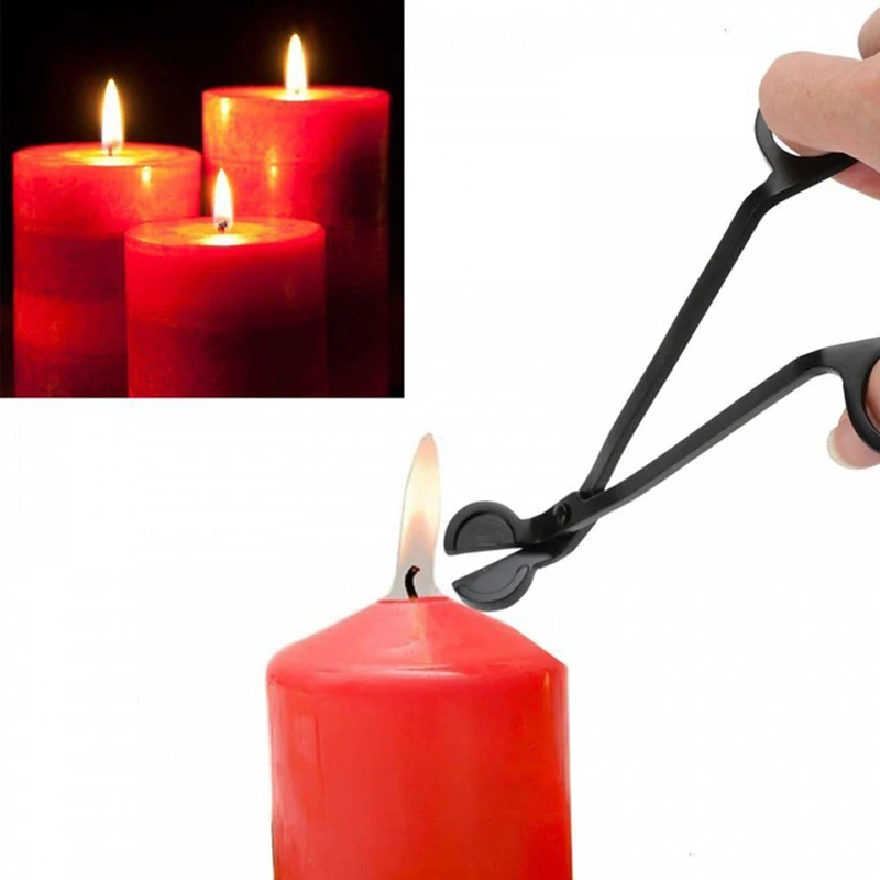 Подсвечник триммер для фитилей матовые черные ножницы ароматерапия из